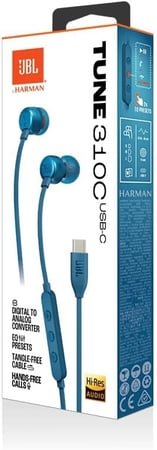 جي بي ال Tune 310C سماعات اذن سلكية ازرق