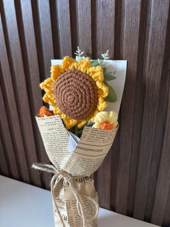 باقة ورد كورشية وردة دوار الشمس