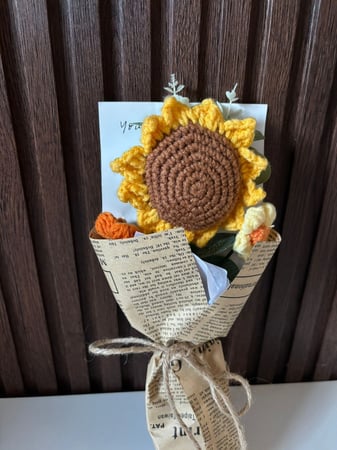 باقة ورد كورشية وردة دوار الشمس