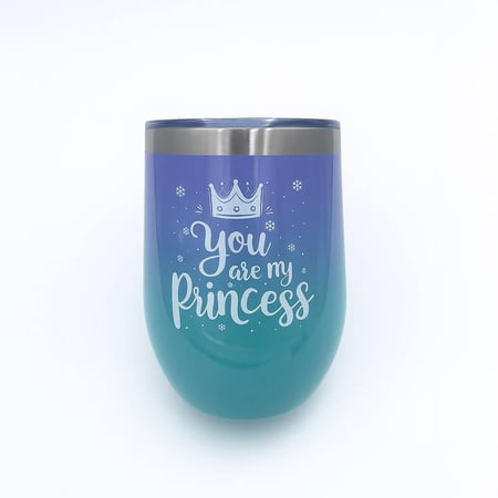 هدية Little Princess بناتية باللون الأزرق داخل بوكس أبيض فاخر