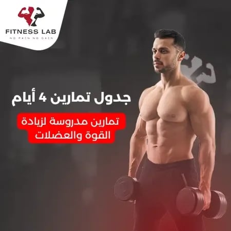 جدول تمارين 4 أيام