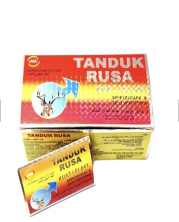 كبسولات قرن الغزال Tanduk Rusa الجامو الإندونيسية للرجال للضعف الجنسي وتأخير القذف وتكبير القضيب