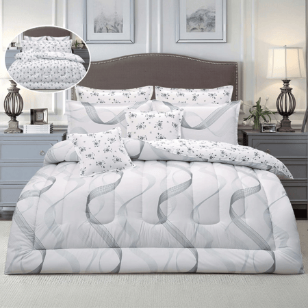 مفرش ساندرا مايكروفايبر صيفي - 8 قطع نفرين