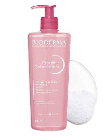 غسول بيوديرما بشرة حساسة ورديي 500 مل