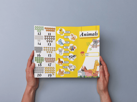مطوية Animals أولى إبتدائي