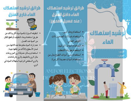 مطوية ترشيد إستهلاك الماء رابع إبتدائي