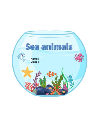 مطوية (Sea animals) ثالث إبتدائي