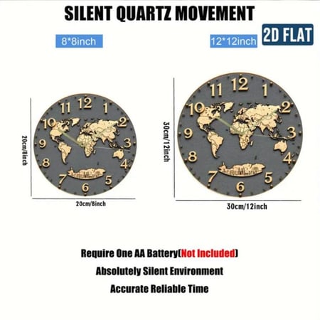 ساعة حائط دائرية للمكاتب - عصرية بسيطة - ساعة تناظرية صامتة بدون تكتكة، تعمل بالبطارية -قطر 20 سم ( البطاريات غير مرفقة)
