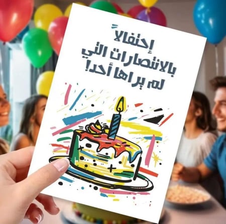 احتفلوا بانتصارات أحبائكم ( أبنائكم - أزواجكم - زوجاتكم - أصدقائكم و غيرهم ممن تحبون الخير لهم وتسعدون بانجازاتهم الغير مشهودة و التي تعلمونها انتم