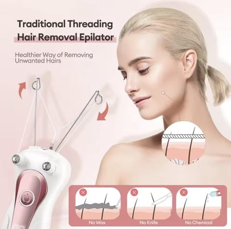 آلة إزالة الشعر الكهربائية للوجه ( خيط الفراشة )