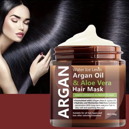 زيت الأرغان + الصبار + كولاجين + كيراتين