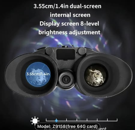 ‎دربيل ليلي احترافي 4K Z9158: رؤية ليلية فائقة مع كشاف تكتيكي دربيل ليلي