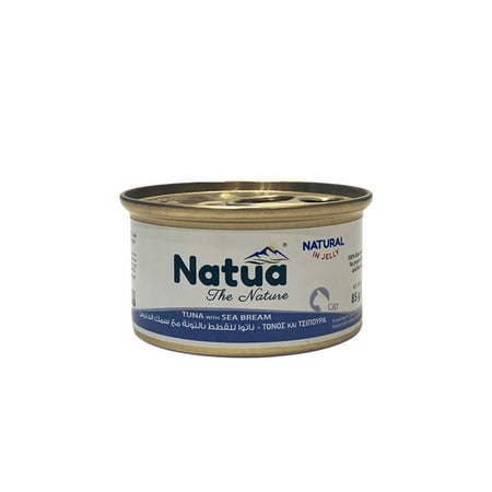 ناتوا كات للقطط طعام رطب بنكهة التونا مع سمك الدنيس في الجيلي 85g