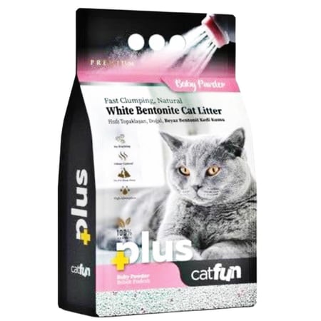 رمل فضلات القطط  5 لتر  Catfun البنتوني