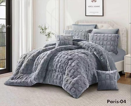 مفرش شتوي نفرين فرو الارنب 8 قطع / ماهيرا