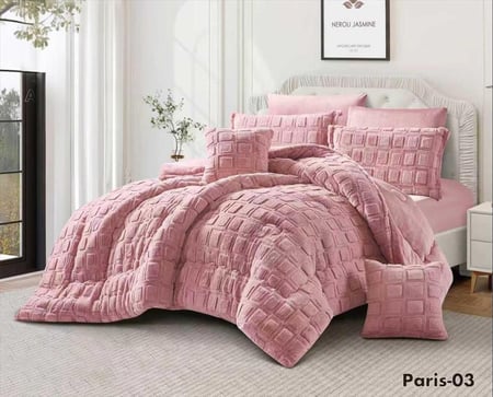 مفرش شتوي نفرين فرو الارنب 8 قطع / ماهيرا