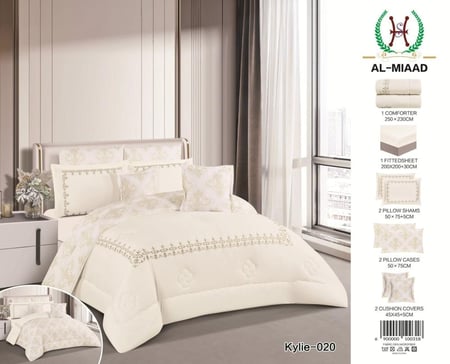 مفرش مطرز ابيض  تفرين