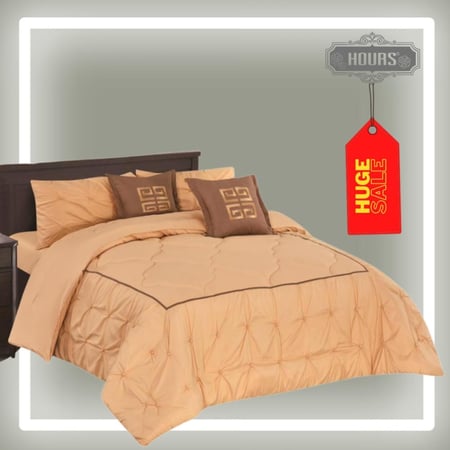 مفرش صيفي نفرين 6 قطع حشوه وسط