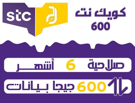 كويك نت | 600 جيجا | 6 أشهر