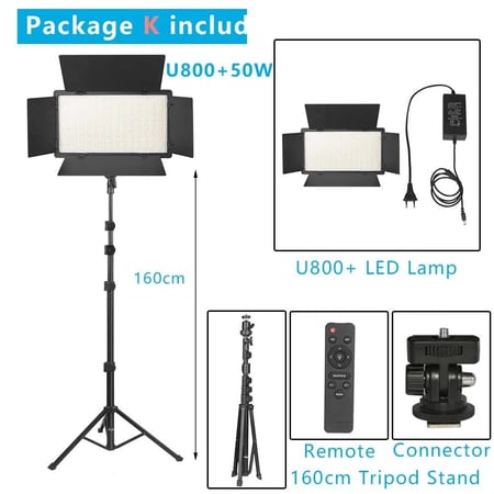 مصباح استوديو تصوير LED + Nagnahz U800