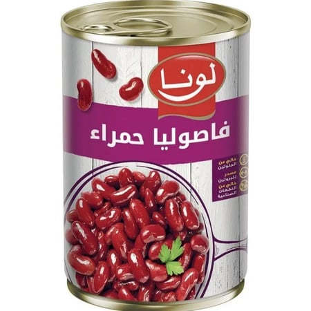 ( 3 علب ) فاصوليا حمراء من لونا – 380 جرام