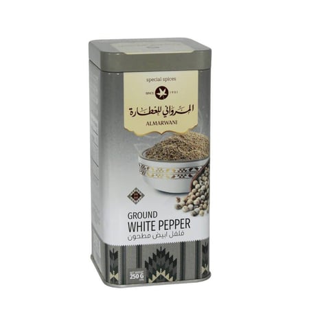 فلفل ابيض مطحون المرواني علب حديد 250g