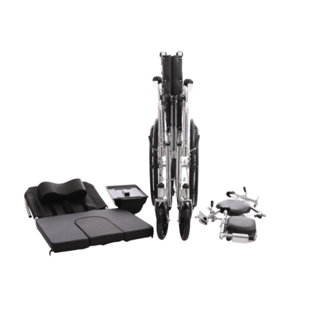 كرسي متحرك طبي بفتحة حمام قابل للإرجاع 180° موديل KY608GC-51 لكبار السن والمرضى