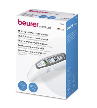 ترمومتر رقمي أذن وجبهة بيرور FT65 – قياس حرارة الجسم للأطفال والكبار