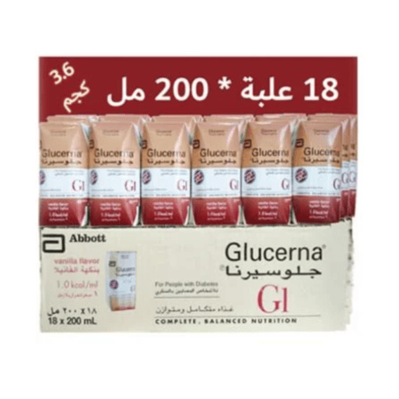 حليب جلوسيرنا G1 مكمل غذائي منخفض السعرات – 200 مل × 18 عبوة