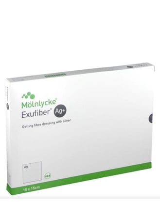 ضماد ألياف الفضة إكسوفيبر أج+ المضاد للميكروبات – مقاسات متعددة - 10 قطع
