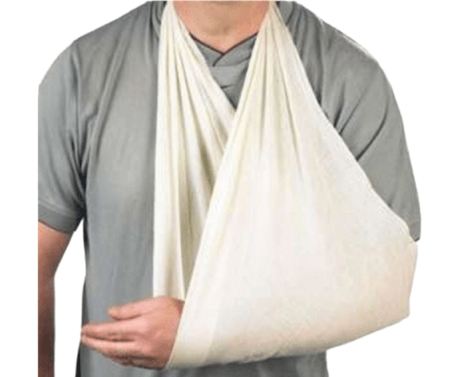 رباط طبي مثلث 105×105 سم لتثبيت الذراع والكتف في حالات الإصابات والطوارئ