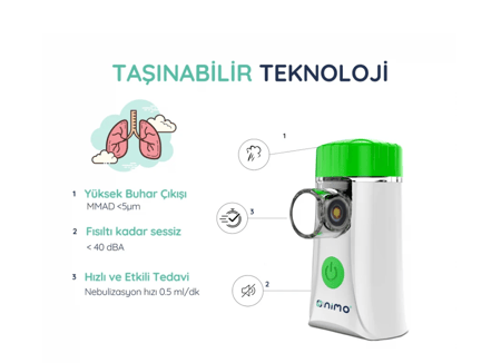 جهاز استنشاق بخار  (نيبولايزر) متنقل Nimo