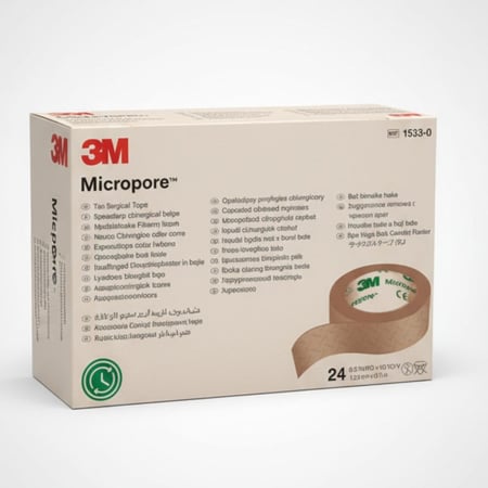 شريط لاصق طبي مايكروبور من 3M الأصلي لتثبيت اللصقات