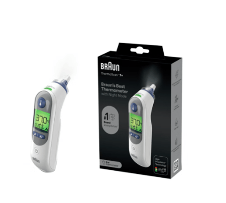 مقياس حرارة الأذن والجبهة براون ثيرموسكان 7+ رقمي دقيق