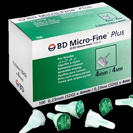 إبر أقلام أنسولين أصلية BD Micro-Fine Plus 4mm للاستخدام المنزلي