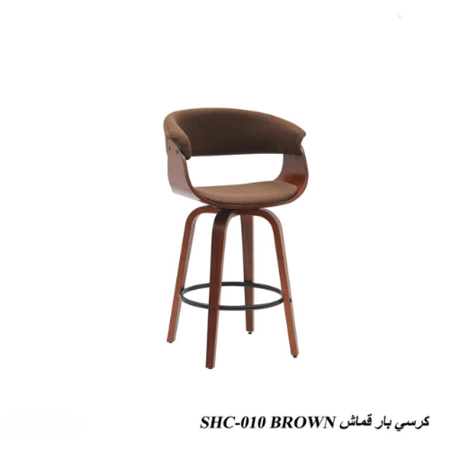 كرسي بار مرتفع دوار أرجل خشب