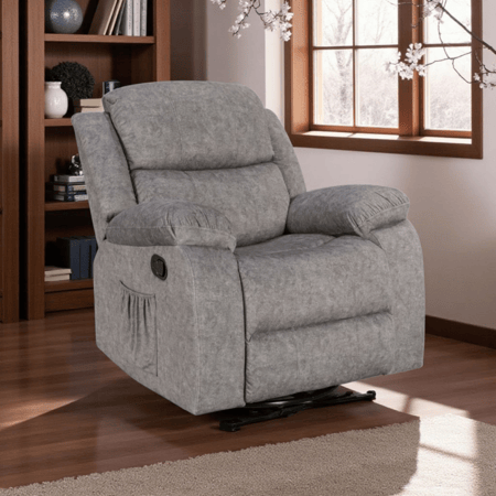 كرسي أسترخاء مخمل هزاز +دوار