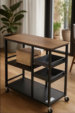 طاولة تقديم عمليه بعجلات