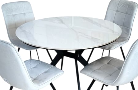 طاولة طعام سيراميك 4كراسي