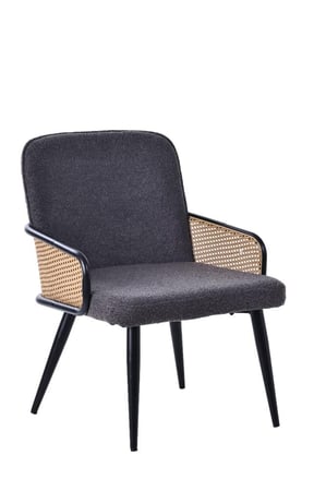 كرسي مفرد بوكليه مع راتان