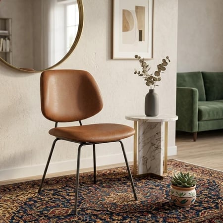 كرسي جلد مودرن  فاخر تصميم Mid-Century Modern