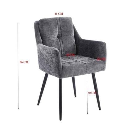 كرسي مخمل مع مسند ذراعيين