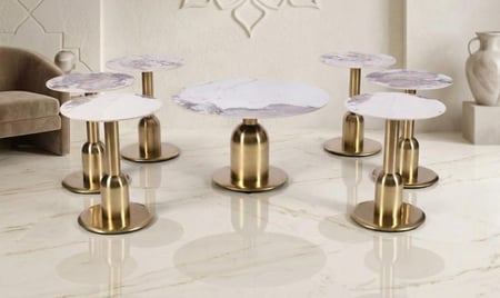 طقم طاولات قهوة 7قطع سيراميك