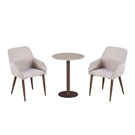 طقم كافيه "إليجانس" – طاولة سيراميك مع كرسيين بتصميم بسيط وراقي