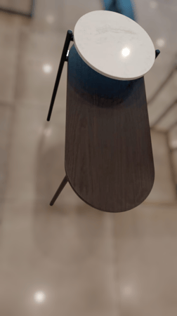 طاولة خدمه رخام مع خشب مزدوجة