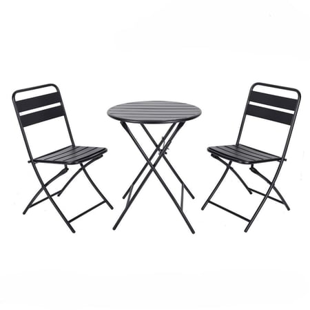 طاولة وكرسيين حديد