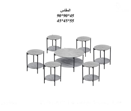 طقم طاولات قهوة 7قطع