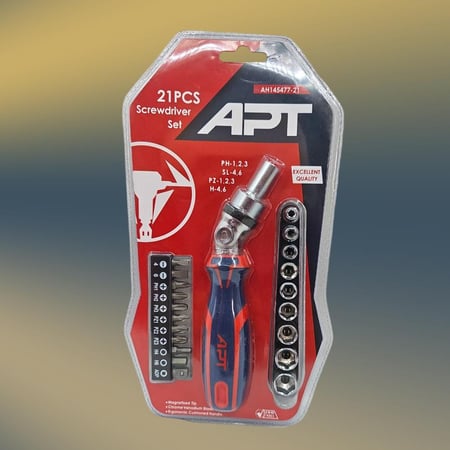 طقم مفكات راس مفصلي 21*1 اي بي تي