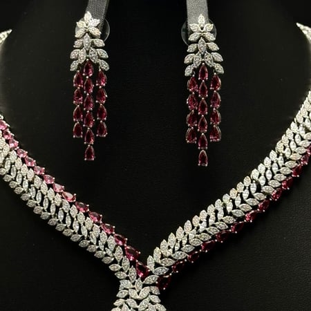 طقم زيركون نسائي أنيق – تصميم راقٍ لإطلالة مميزة- SS-8141