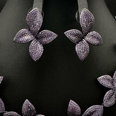 طقم زيركون نسائي أنيق – تصميم راقٍ لإطلالة مميزة - DD S-8681/2